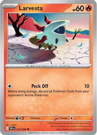 Larvesta (15) [SV: Black Bolt] Reverse Holofoil