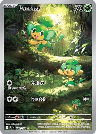 Pansage - 089/086 (89) [SV: Black Bolt] Holofoil