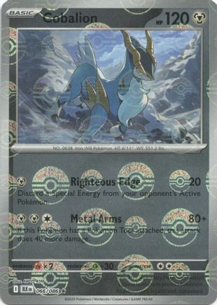Cobalion (Poke Ball Pattern) (66) [SV: Black Bolt] Holofoil
