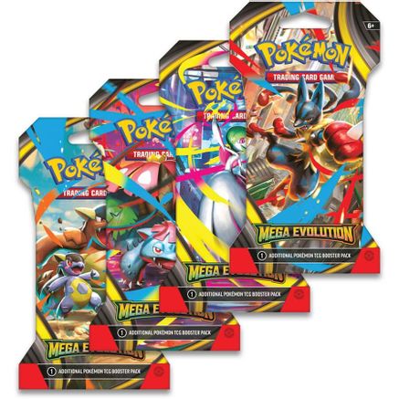 Pokemon Mega Evolution Sleeved Booster Pack Art Bundle [Set of 4]