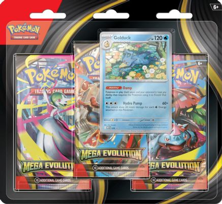 Pokemon Mega Evolution 3 Pack Blister [Golduck]