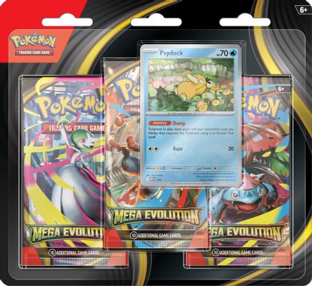 Pokemon Mega Evolution 3 Pack Blister [Psyduck]