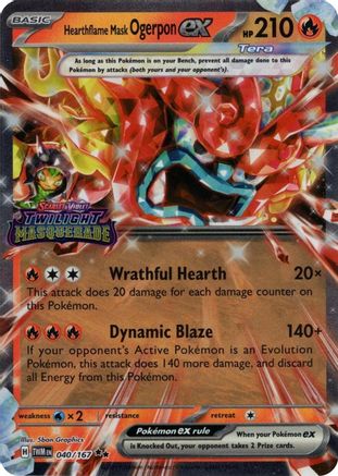 Hearthflame Mask Ogerpon ex (Twilight Masquerade Stamp) (40) [Miscellaneous Cards & Products] Holofoil