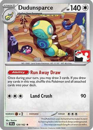 Dudunsparce (129) [Prize Pack Series Cards] Holofoil