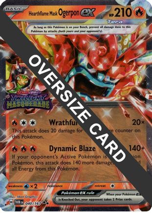 Hearthflame Mask Ogerpon ex (Twilight Masquerade Stamp) (40) [Jumbo Cards] Holofoil