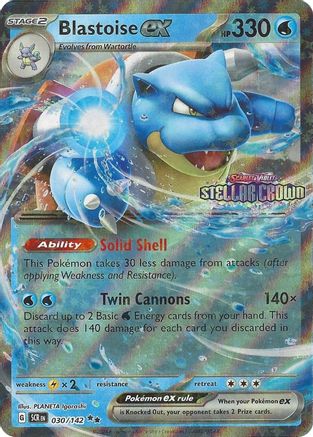 Blastoise ex (Stellar Crown Stamp) (30) [Miscellaneous Cards & Products] Holofoil