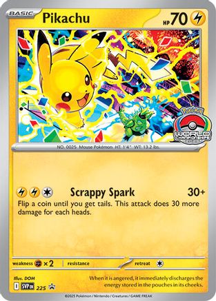 Pikachu - 225 (World Championship 2025) (225) [SV: Scarlet & Violet Promo Cards]
