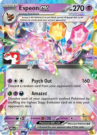 Espeon ex - 034/131 (34) [Prize Pack Series Cards] Holofoil