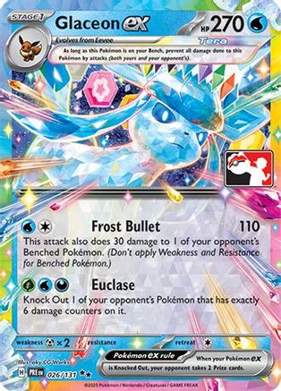 Glaceon ex - 026/131 (26) [Prize Pack Series Cards] Holofoil