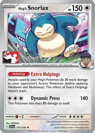 Hop's Snorlax (117) [Prize Pack Series Cards]