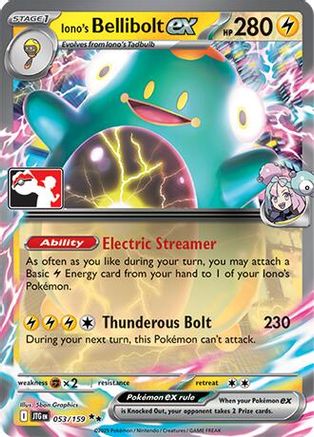Iono's Bellibolt ex - 053/159 (53) [Prize Pack Series Cards] Holofoil