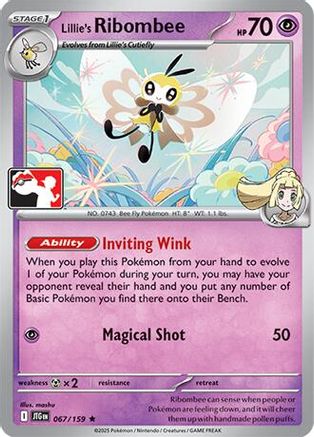 Lillie's Ribombee - 067/159 (67) [Prize Pack Series Cards] Holofoil