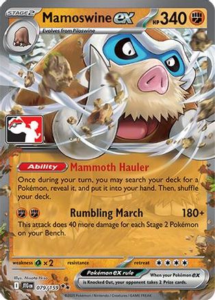 Mamoswine ex - 079/159 (79) [Prize Pack Series Cards] Holofoil