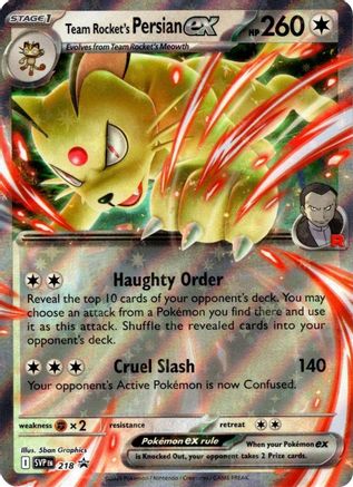 Team Rocket's Persian ex - 218 (218) [SV10: Destined Rivals] Holofoil