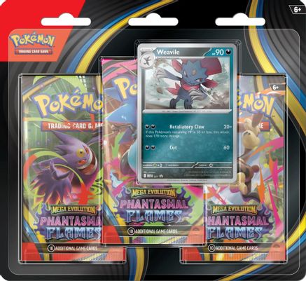 Pokemon Phantasmal Flames 3 Pack Blister [Weavile]