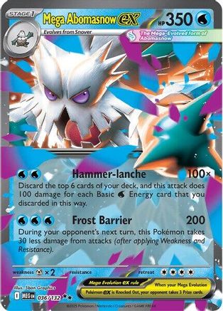 Mega Abomasnow ex - 036/132 (36) [ME01: Mega Evolution] Holofoil