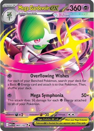 Mega Gardevoir ex - 060/132 (60) [ME01: Mega Evolution] Holofoil