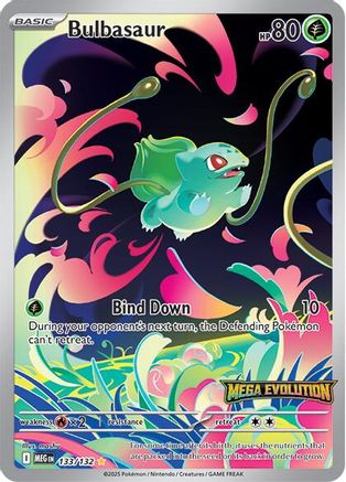 Bulbasaur - 133/132 (Mega Evolution Stamped) (133) [Miscellaneous Cards & Products] Holofoil