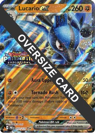 Lucario ex (Prismatic Evolutions Stamp) (51) [Jumbo Cards] Holofoil