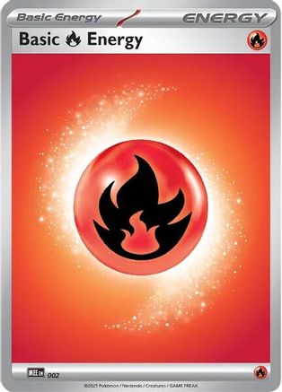 Basic Fire Energy - 002 (2) [MEE: Mega Evolution Energies] Reverse Holofoil