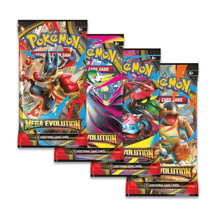 Pokemon Mega Evolution Booster Pack Art Bundle [Set of 4]
