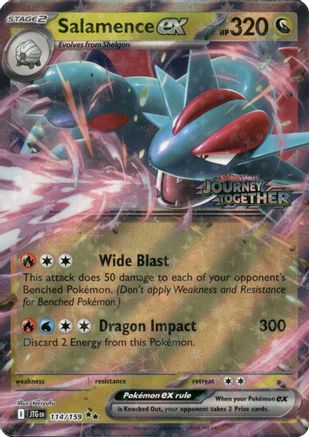 Salamence ex - 114/159 (Journey Together Stamped) (114) [Miscellaneous Cards & Products] Holofoil