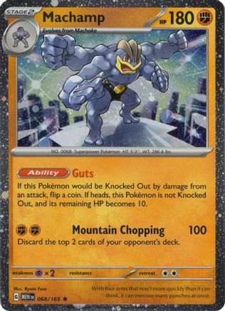 Machamp 068/165 (Cosmos Holo) (68) [Miscellaneous Cards & Products] Holofoil