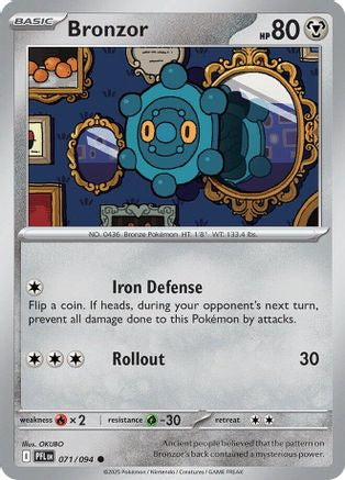 Bronzor (71) [ME02: Phantasmal Flames] Reverse Holofoil