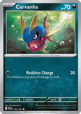 Carvanha (60) [ME02: Phantasmal Flames] Reverse Holofoil