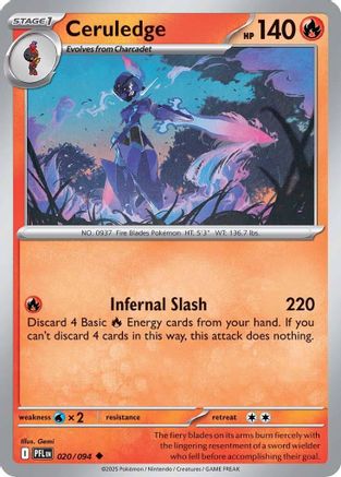 Ceruledge (20) [ME02: Phantasmal Flames] Reverse Holofoil