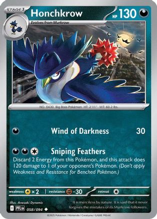 Honchkrow (58) [ME02: Phantasmal Flames] Reverse Holofoil