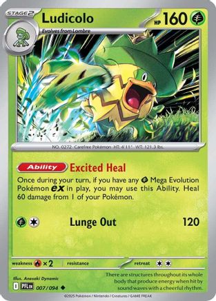 Ludicolo - 007/094 (7) [ME02: Phantasmal Flames]