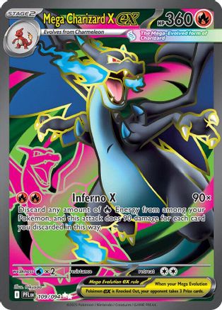 Mega Charizard X ex - 109/094 (109) [ME02: Phantasmal Flames] Holofoil