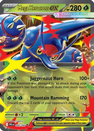 Mega Heracross ex - 004/094 (4) [ME02: Phantasmal Flames] Holofoil