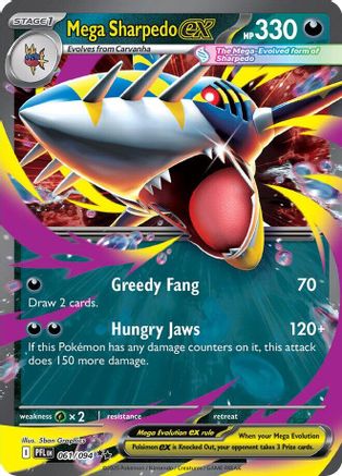 Mega Sharpedo ex - 061/094 (61) [ME02: Phantasmal Flames] Holofoil