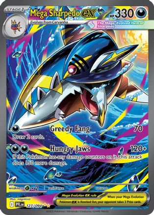 Mega Sharpedo ex - 127/094 (127) [ME02: Phantasmal Flames] Holofoil