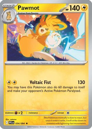 Pawmot (34) [ME02: Phantasmal Flames] Holofoil