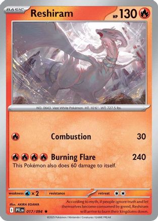 Reshiram (17) [ME02: Phantasmal Flames] Holofoil