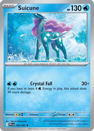 Suicune (26) [ME02: Phantasmal Flames] Reverse Holofoil