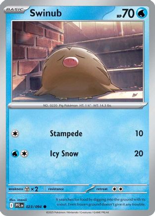 Swinub (23) [ME02: Phantasmal Flames] Reverse Holofoil