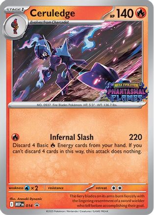 Ceruledge (Prerelease) (14) [ME: Mega Evolution Promo] Holofoil