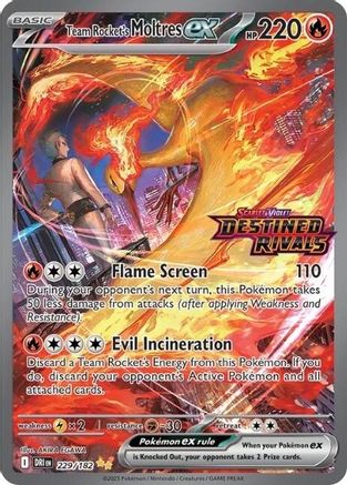 Team Rocket's Moltres ex - 229/182 (Destined Rivals Stamp) (229) [Miscellaneous Cards & Products] Holofoil