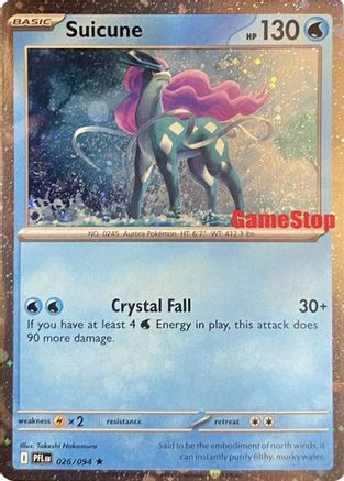 Suicune (Cosmos Holo) (Gamestop Exclusive) (26) [Miscellaneous Cards & Products] Holofoil