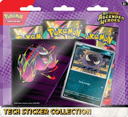 Pokemon Mega Evolution: Ascended Heroes Tech Sticker Collection - Gastly