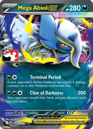 Mega Absol ex - 086/132 (86) [Prize Pack Series Cards] Holofoil