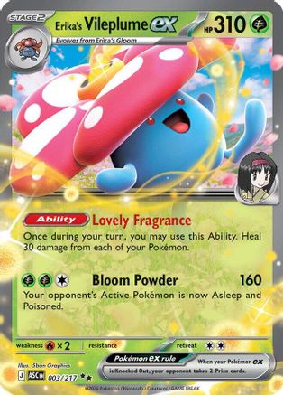 Erika's Vileplume ex (3) [ME: Ascended Heroes] Holofoil