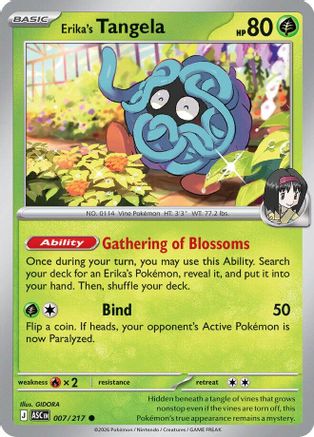 Erika's Tangela - 007/217 (7) [ME: Ascended Heroes] Reverse Holofoil