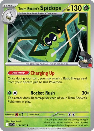 Team Rocket's Spidops (19) [ME: Ascended Heroes] Reverse Holofoil