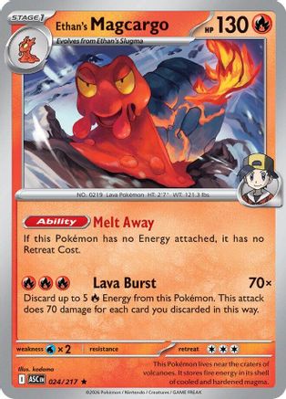 Ethan's Magcargo - 024/217 (24) [ME: Ascended Heroes] Reverse Holofoil