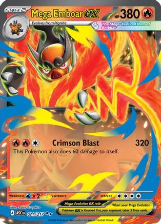 Mega Emboar ex - 031/217 (31) [ME: Ascended Heroes] Holofoil